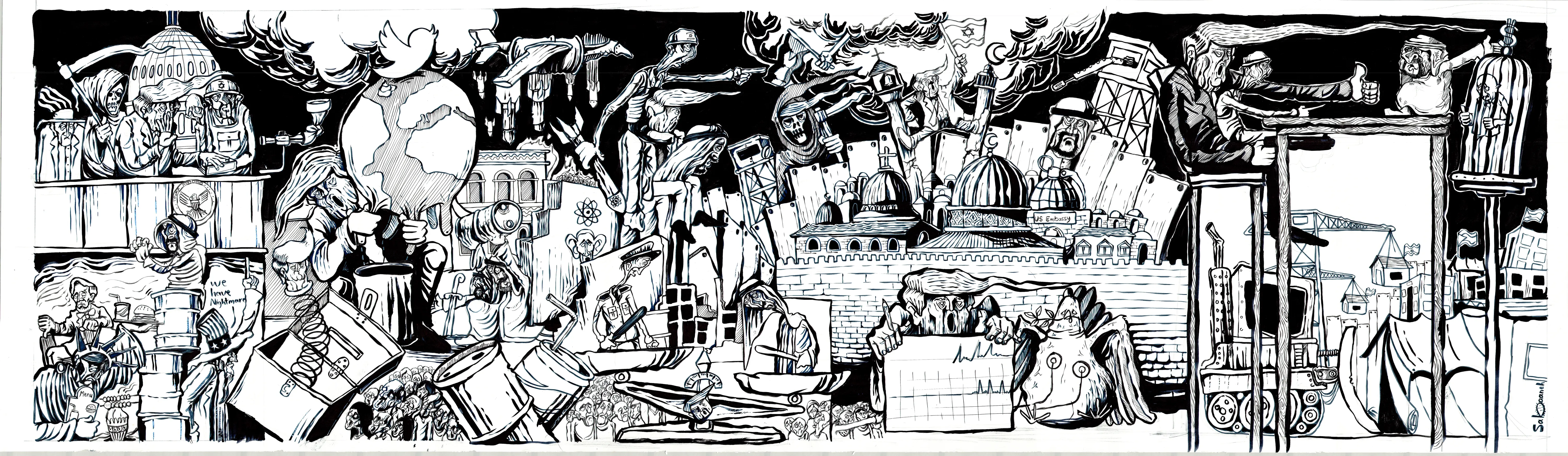 Ink mural