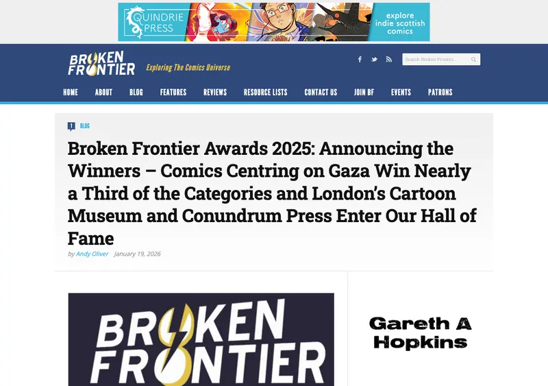 Broken Frontier article