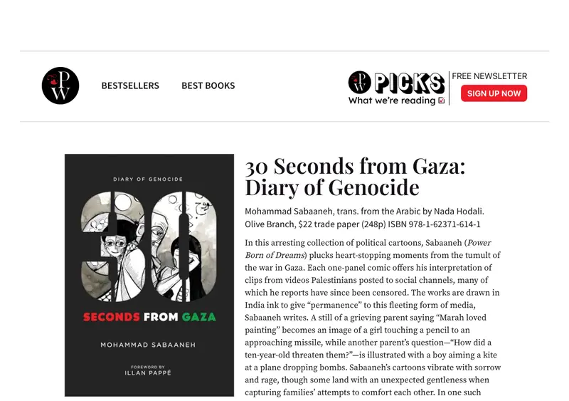 Publishers Weekly article