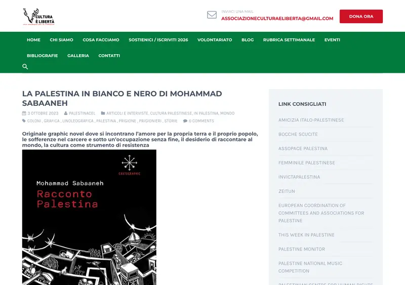 Palestina Cultura Libertà article