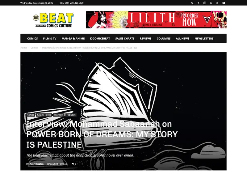 The Comics Beat article
