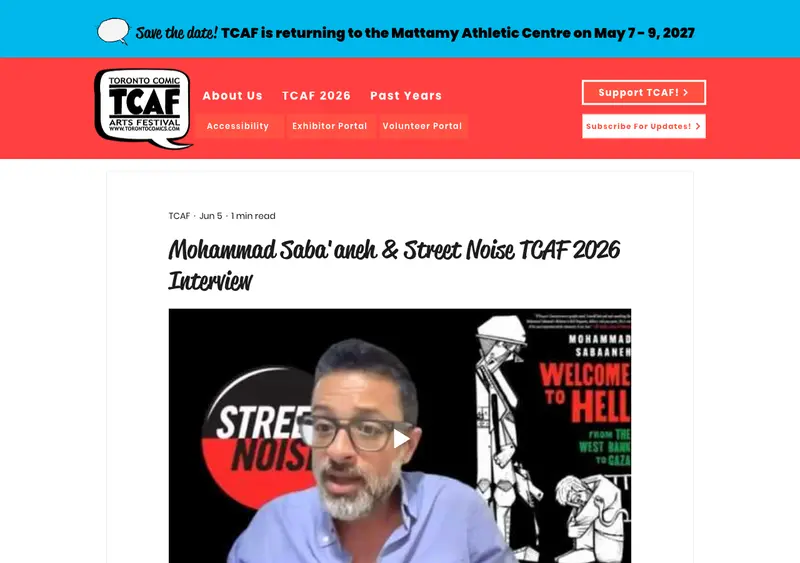 Toronto Comic Arts Festival article