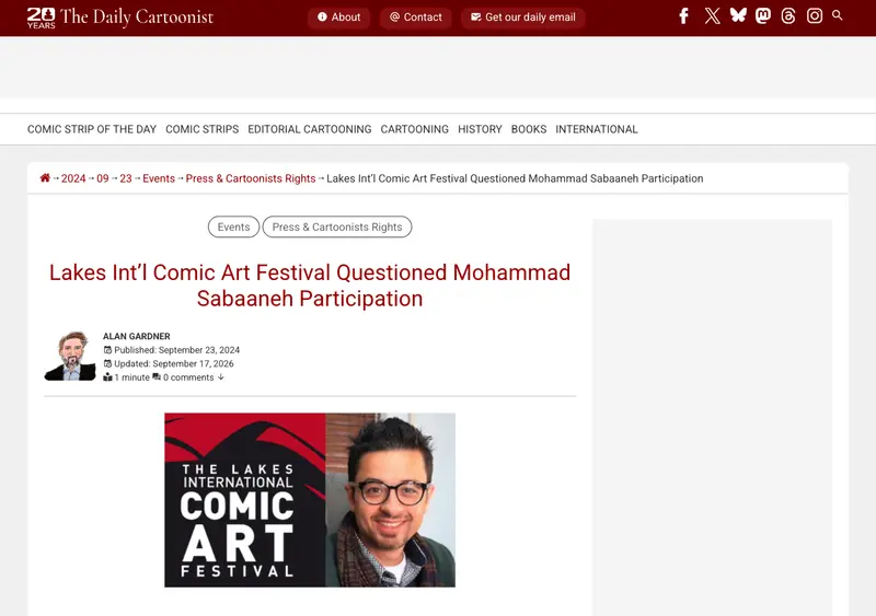 The Daily Cartoonist article